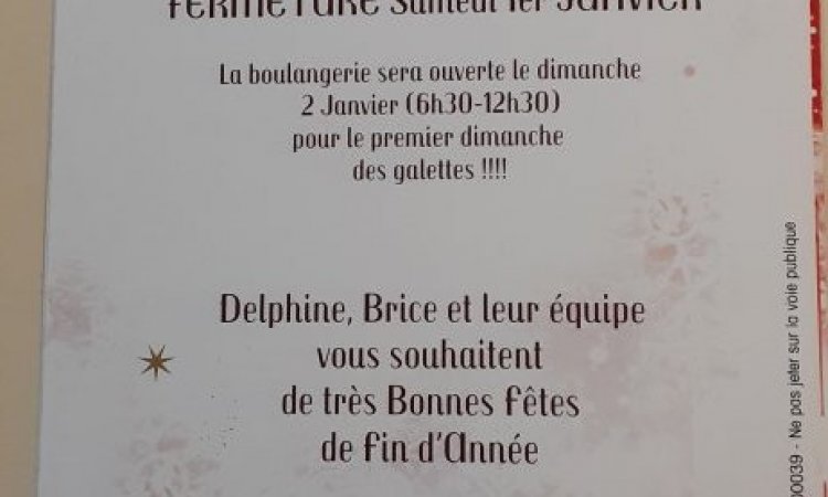Flyer des Fêtes Boulangerie LACHARD Meyzieu